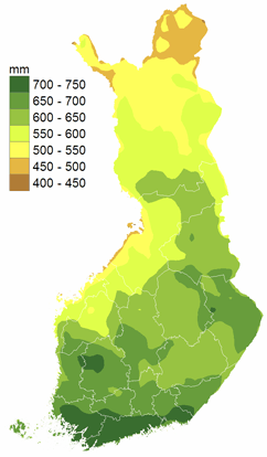 sademäärä 1981-2010, vuosi