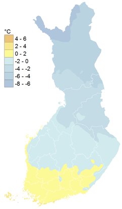 alin lämpötila 1981-2010, vuosi