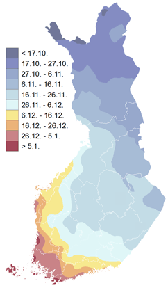 Dónde hay nieve permanente en Finlandia